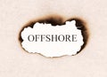 Offshore word text Royalty Free Stock Photo