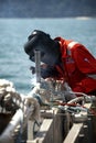 Offshore working on deck Royalty Free Stock Photo