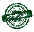 Offshoring - green grunge stamp