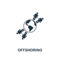 Offshoring icon. Creative element design from business strategy icons collection. Pixel perfect Offshoring icon for web design, Royalty Free Stock Photo