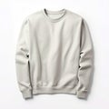 OffWhite Crewneck Sweatshirt Blank Apparel Design Royalty Free Stock Photo