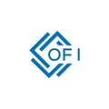 OFI letter logo design on white background. OFI creative circle letter logo concept Royalty Free Stock Photo