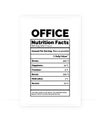 Office Nutrition Facts Poster, vector