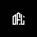OFL letter logo design on BLACK background. OFL creative initials letter logo concept. OFL letter design.OFL letter logo design on