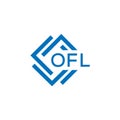 OFL letter logo design on white background. OFL creative circle letter logo concept.