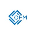 OFM letter logo design on white background. OFM creative circle letter logo concept Royalty Free Stock Photo