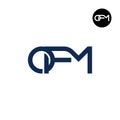 OFM Logo Letter Monogram Design Royalty Free Stock Photo