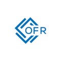 OFR letter logo design on white background. OFR creative circle letter logo concept Royalty Free Stock Photo