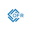 OFR letter logo design on white background. OFR creative circle letter logo concept Royalty Free Stock Photo