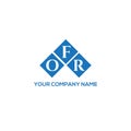 OFR letter logo design on WHITE background. OFR creative initials letter logo concept. OFR letter design