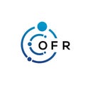 OFR letter technology logo design on white background. OFR creative initials letter IT logo concept. OFR letter design Royalty Free Stock Photo