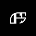 OFS letter logo design on BLACK background. OFS creative initials letter logo concept. OFS letter design