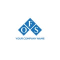 OFS letter logo design on WHITE background. OFS creative initials letter logo concept. OFS letter design