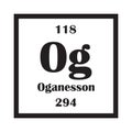 Oganesson chemical element icon Royalty Free Stock Photo