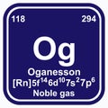 Oganesson Periodic Table of the Elements Vector illustration eps 10 Royalty Free Stock Photo