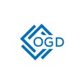 OGD letter logo design on white background. OGD creative circle letter logo concept