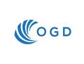 OGD letter logo design on white background. OGD creative circle letter logo concept. OGD letter design
