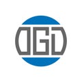 OGD letter logo design on white background. OGD creative initials circle logo concept. OGD letter design