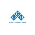 OGD letter logo design on WHITE background. OGD creative initials letter logo concept. OGD letter design.OGD letter logo design on
