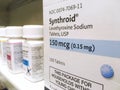 7/27/17-ogden Utah USA: box of synthroid tablets on shelf