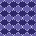 Ogee abstract vector seamless pattern background with retro shapes net texture. Periwinkle purple violoet geometric