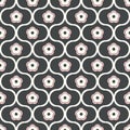 Ogee pattern design with small flower detail. Pretty traditional geometric vector floral seamless repeat. Vector design Royalty Free Stock Photo