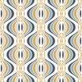 Ogee seamless vector curved pattern, abstract geometric background