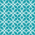 Ogee style seamless vector pattern background. Oriental medieval ornamentation with repeated rounded shapes . Blue white