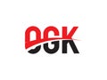 OGK Letter Initial Logo Design Vector Illustration Royalty Free Stock Photo