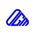 OGM letter logo creative design with vector graphic, OGM Royalty Free Stock Photo