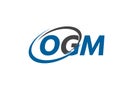 OGM logo, design, vector illustration Royalty Free Stock Photo