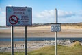 Danger sign, Ogmore estuary