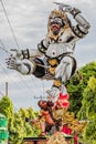 Ogoh-Ogoh, demon statue made for Ngrupuk parade conducted on the eve of Nyepi day. Royalty Free Stock Photo