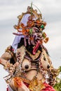 Ogoh-Ogoh, demon statue made for Ngrupuk parade conducted on the eve of Nyepi day. Close-up Royalty Free Stock Photo