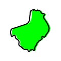 Ogooue-Lolo province of Gabon vector map