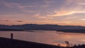 Ogosta Reservoir at sundown