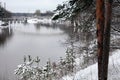 Ogre river in winter