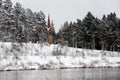 Ogre river in winter