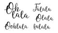 Oh Lala Vector Decorative Cursive Calligraphy Set