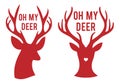 Oh my deer heads, vector Royalty Free Stock Photo