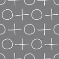 Oh Plus white on grey seamless background pattern vector Royalty Free Stock Photo