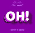 Oh! text, editable text effect