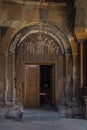 Ohanavan, Armenia, 15th September 2017: Ornamental door to the o