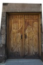 Ohanavan, Armenia, 15th September 2017: Ornamental door to the o