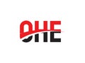 OHE Letter Initial Logo Design Vector Illustration Royalty Free Stock Photo