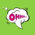 Ohhh comic speech bubble. Pop art style. Royalty Free Stock Photo