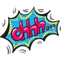 Ohhh speech bubble comic text cartoon vector Royalty Free Stock Photo