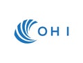 OHI letter logo design on white background. OHI creative circle letter logo concept. OHI letter design Royalty Free Stock Photo