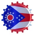 Ohio Bottle Cap Flag Royalty Free Stock Photo