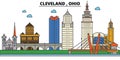 Ohio, Cleveland.City skyline Royalty Free Stock Photo